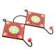 Red And Yellow Floral Tiles Hooks